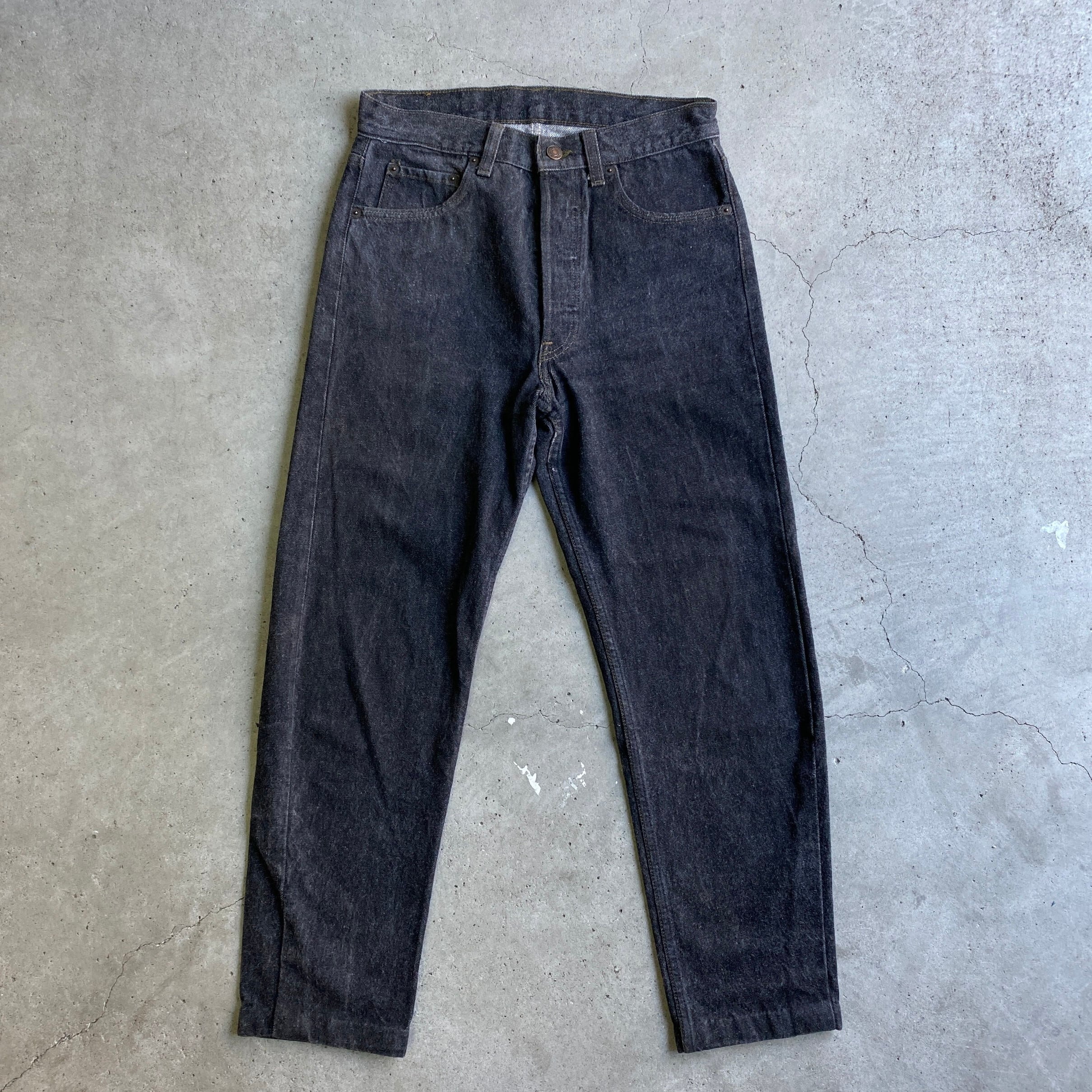 USA製 80年代 Levi's リーバイス 501-0658 先染め ブラックデニム