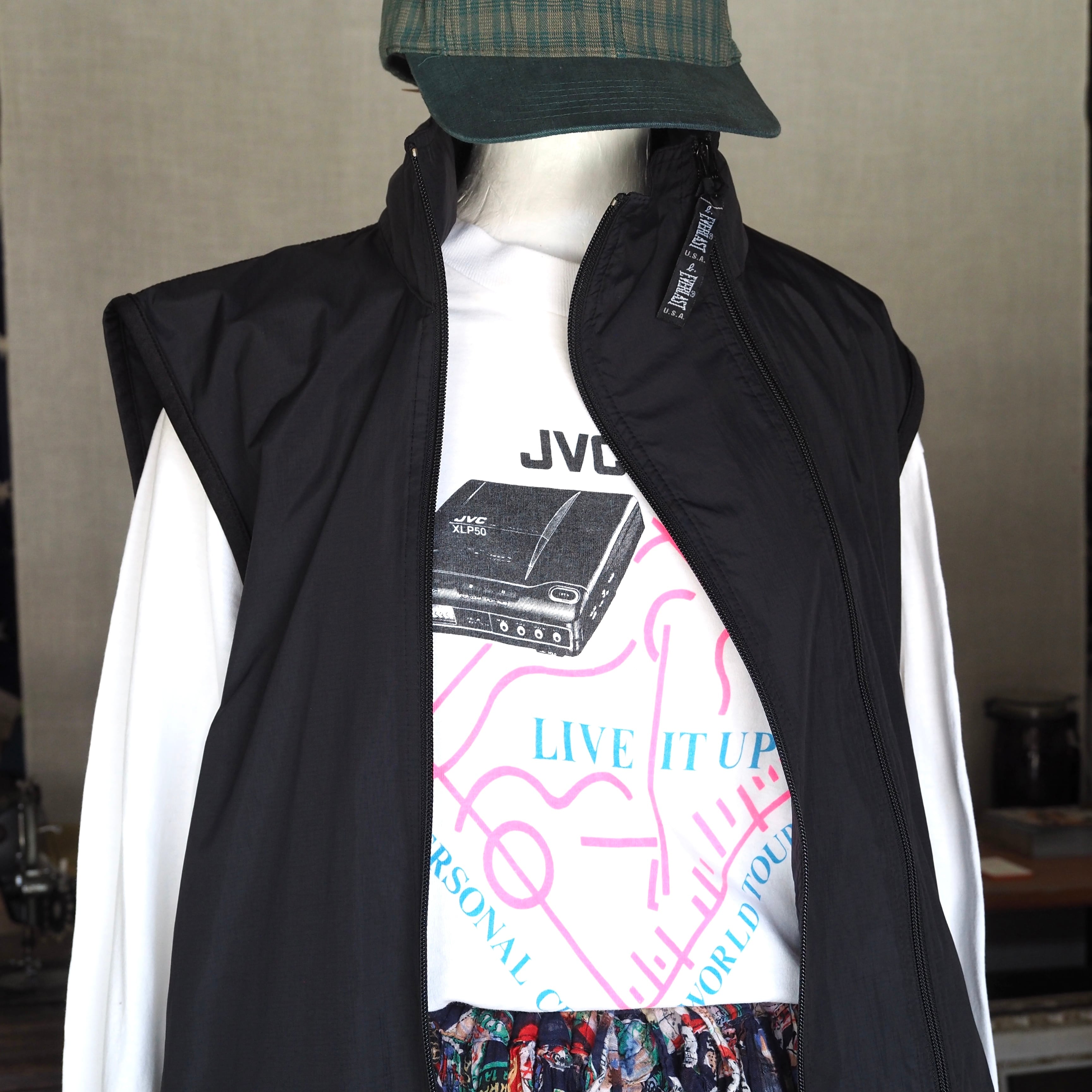 agnes b.homme × EVERLAST nylon zip up vest M /アニエスべーオム