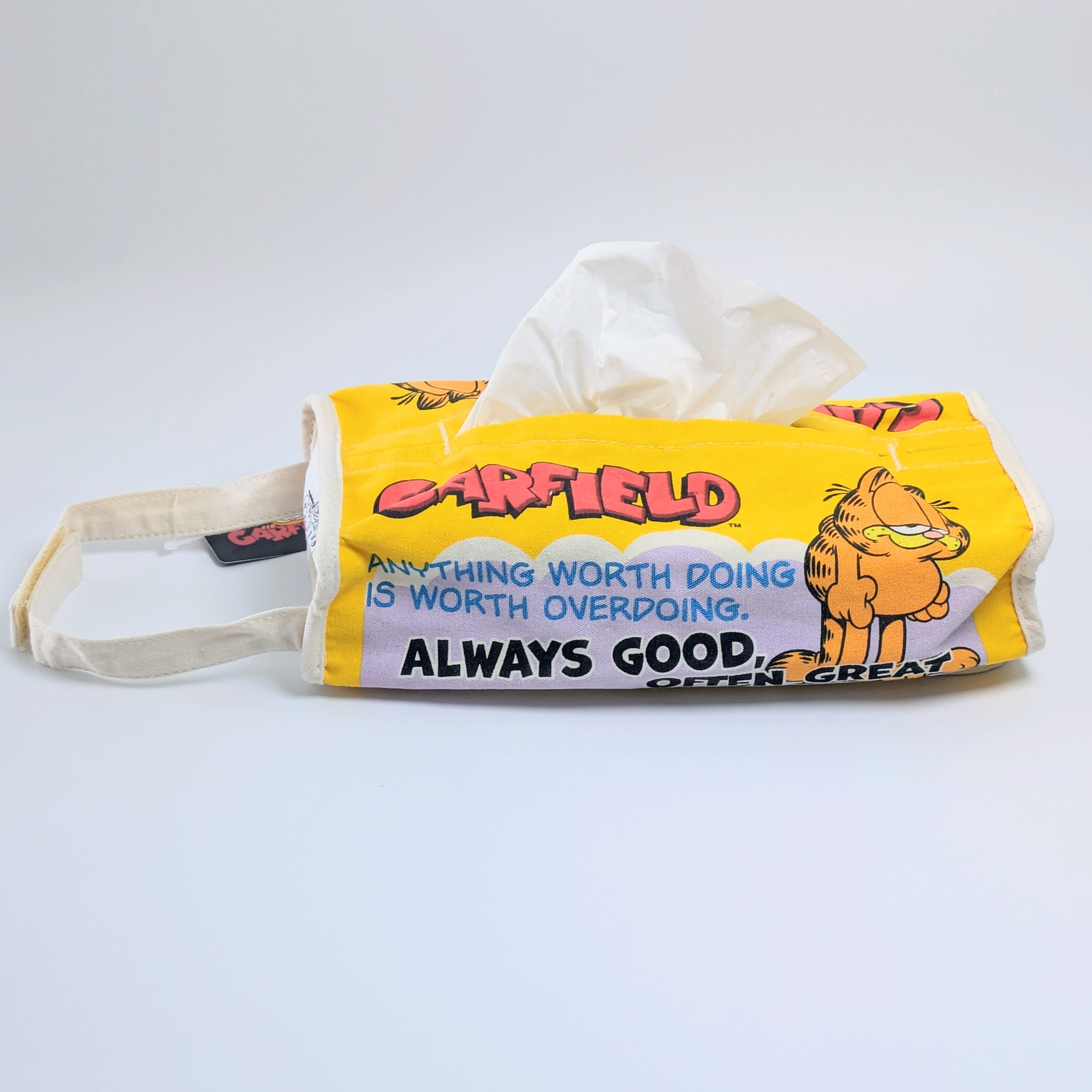 ✨️ティッシュのドレスアップに♡✨️ Tissue Cover / ティッシュカバー 吊り下げ / ティッシュケース【 Garfield ( ガーフィールド ) 】YELLOW