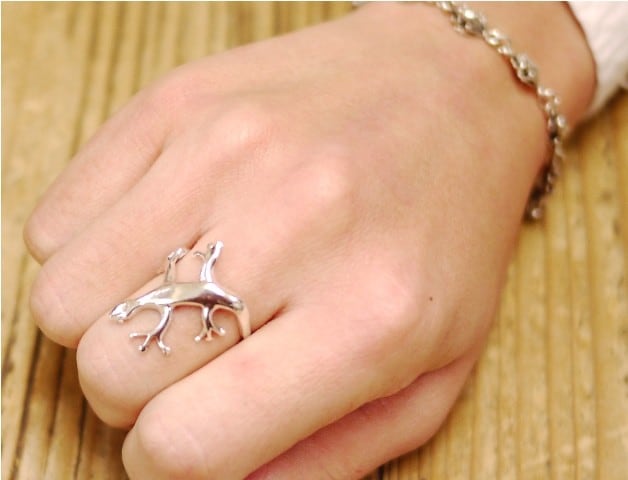 Gecko little guardian silver925 ring✴︎ ヤモリのリング Gecko little guardian silver925 ring✴︎ ヤモリのリング