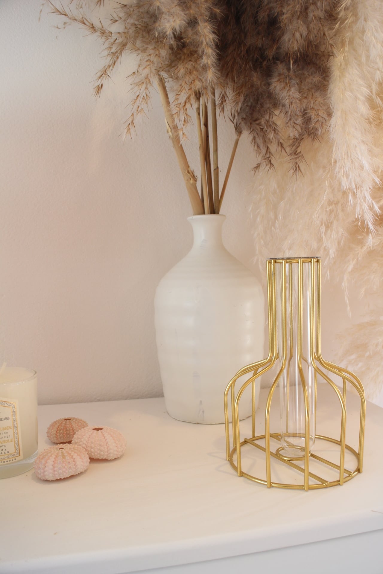 ゴールドワイヤーフラワーベース | Riad Home