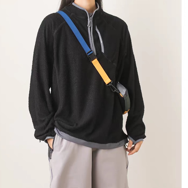 ハーフジップ フリースプルオーバー