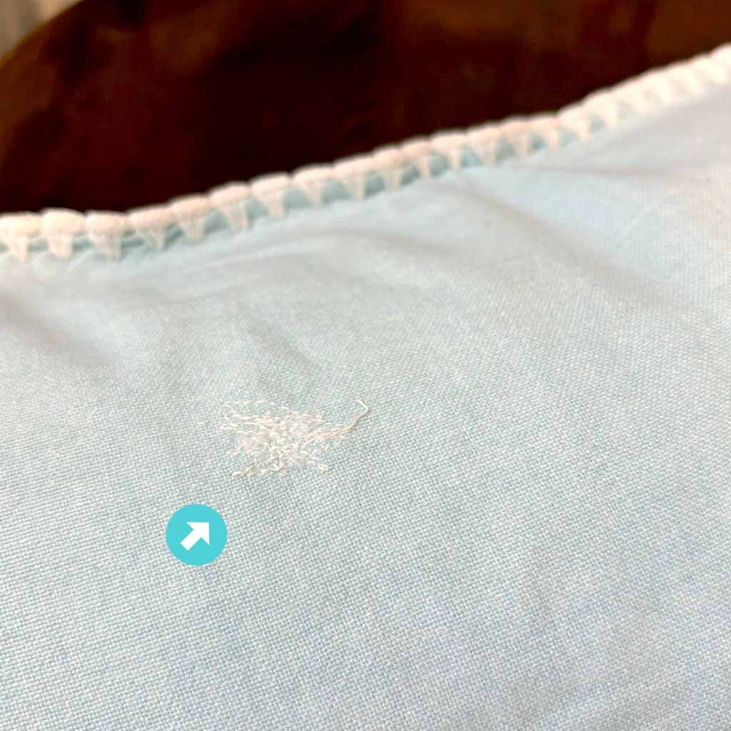 花柄刺繍クッション ブルー ID-543 花柄刺繍入り高級クッションカバー