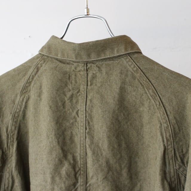 weac. WARRRK JACKET / リネンカバーオールジャケット （Olive） | C