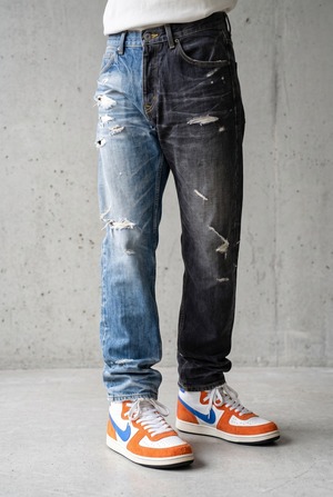 .efilevol（エフィレボル）2×シリーズ Black & Indigo 切替デニムパンツ（サイズ2／M相当）