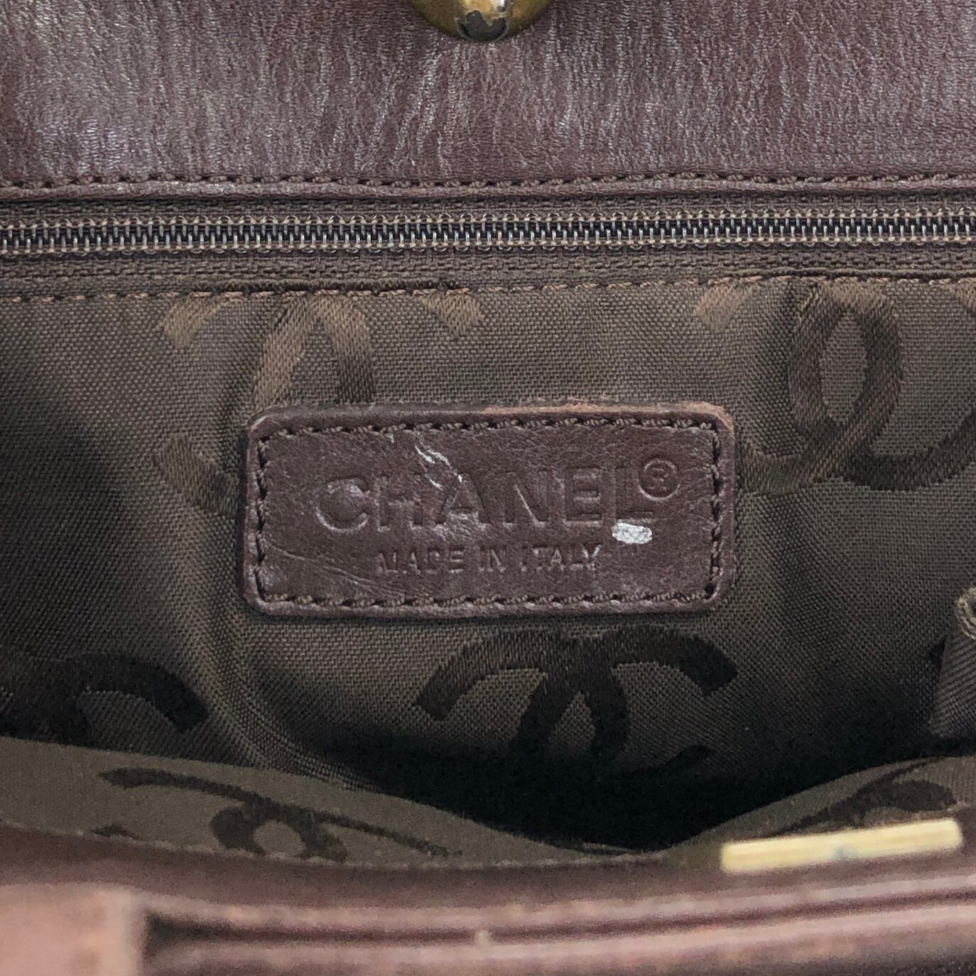 CHANEL シャネル ショルダーバッグ ブラウン ココマーク ターンロック