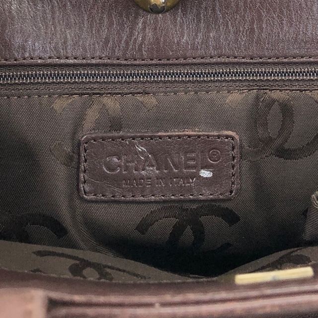 CHANEL シャネル ショルダーバッグ ブラウン ココマーク ターンロック レザー 2way vintage ヴィンテージ オールド kkmbzd