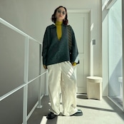 スキッパーオーバーKnit/チャコール