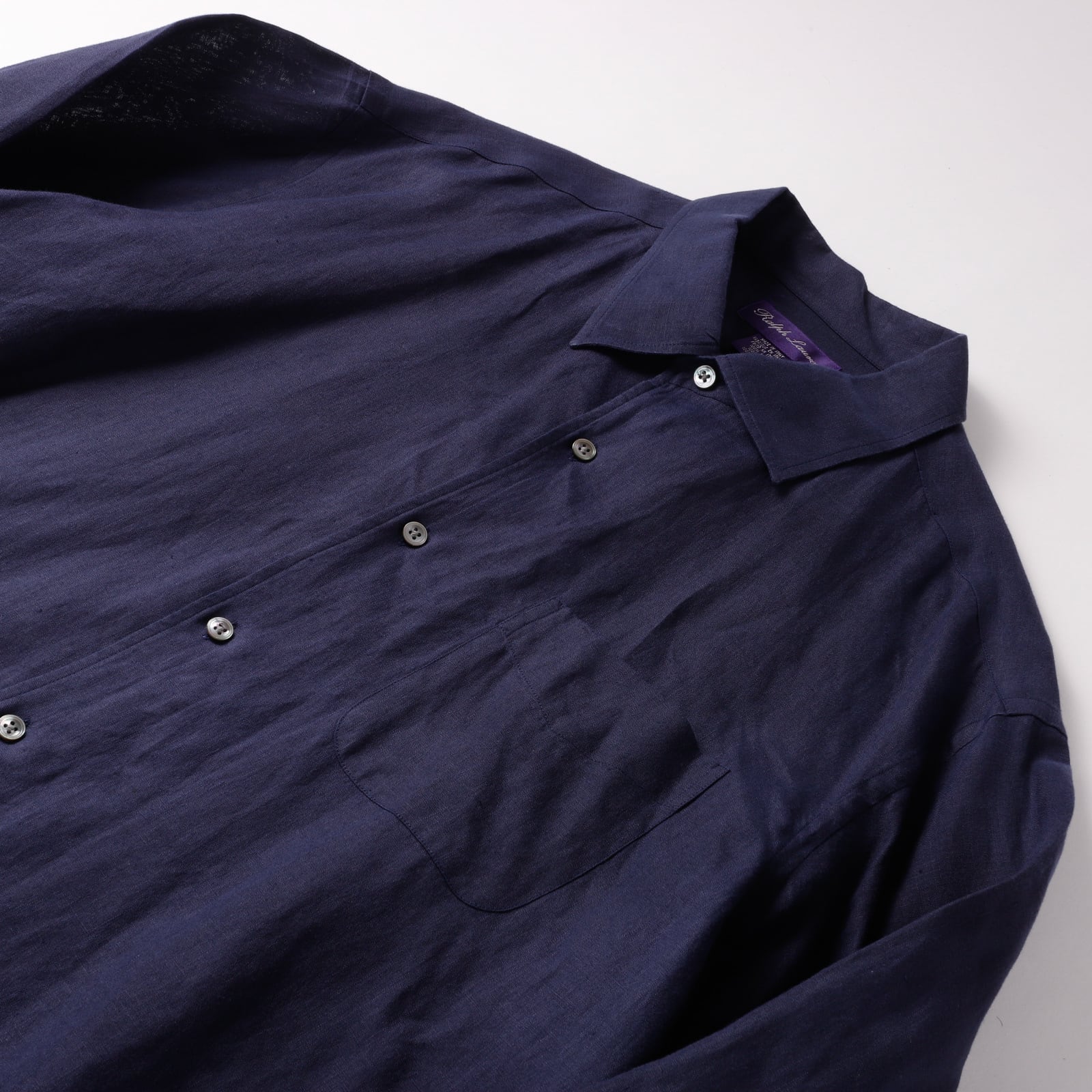 定価10万】Ralph Lauren Purple Label special linen shirt made in