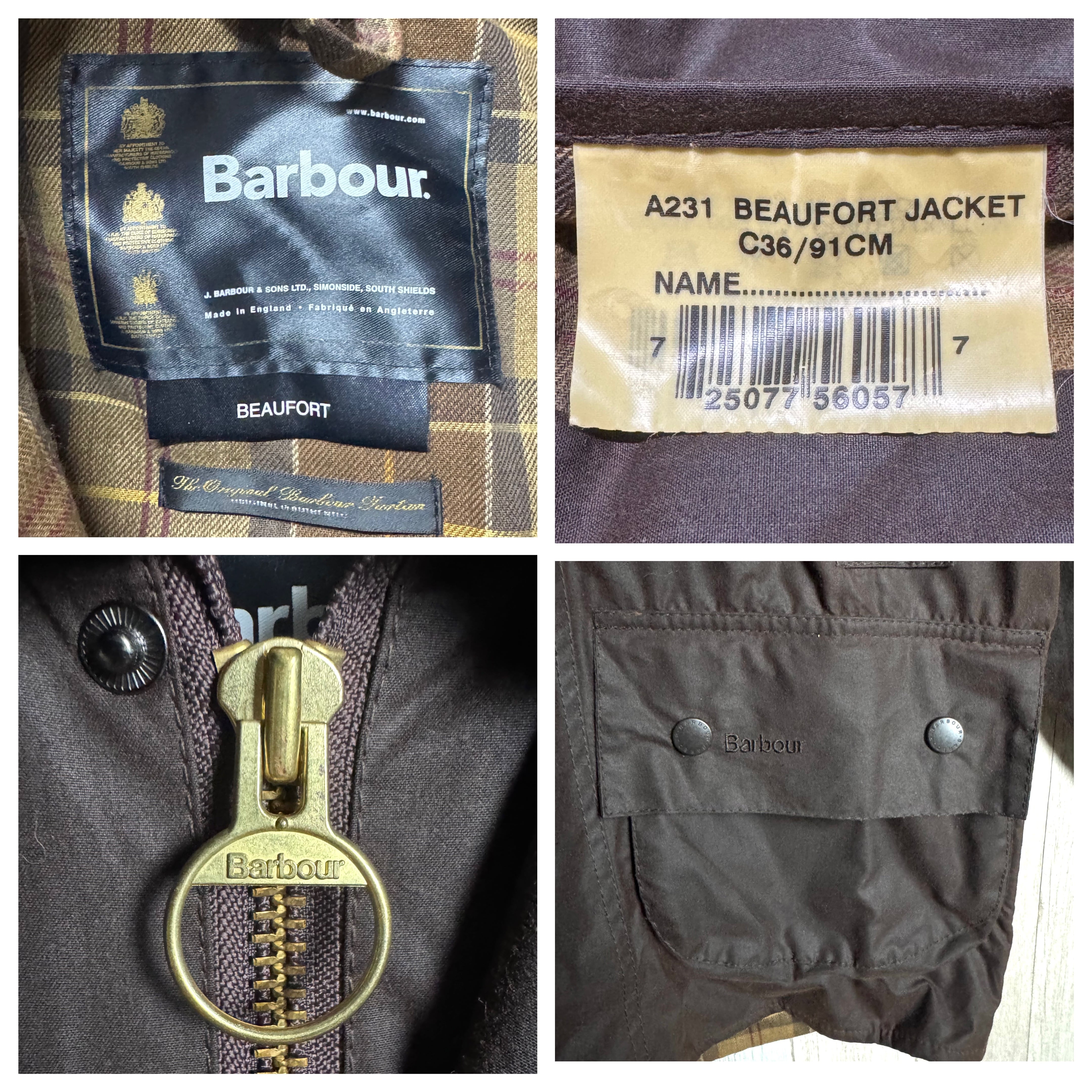 英国製 Barbour バブアー オイルドジャケット BEAUFORT ビューフォート