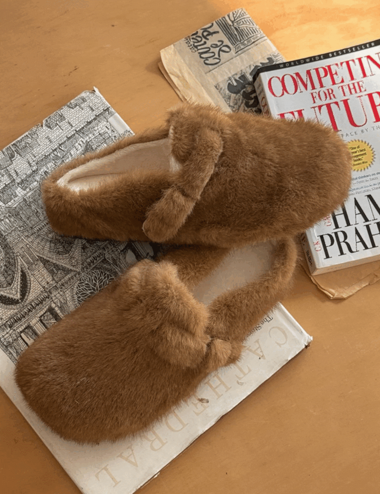 【新作5%OFF・3日間】Fur-Clog Sandal Shoes_2colors