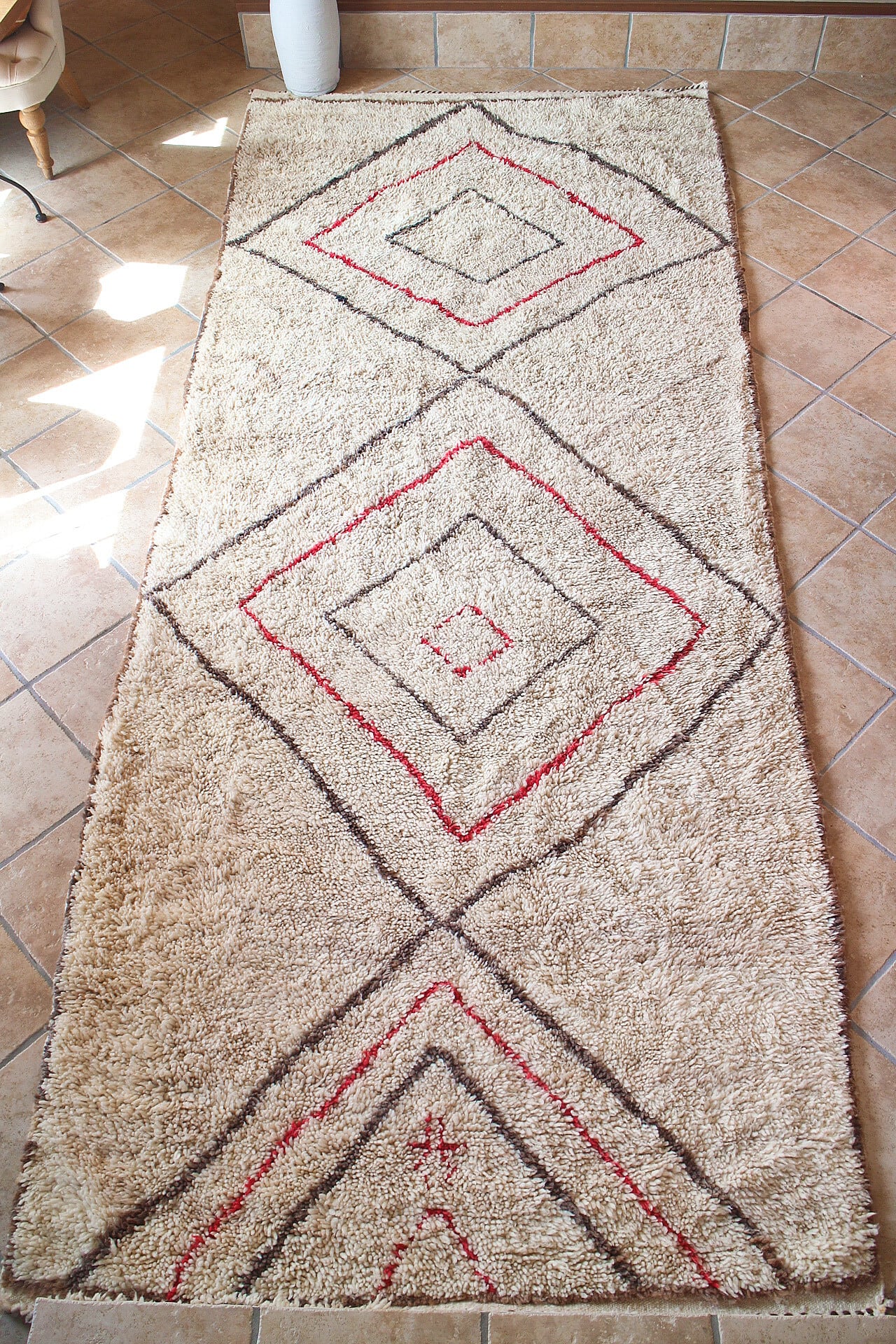 Riad  新品/グレージュダイヤ柄ベニワレン Riad Home 新品/グレージュダイヤ柄ベニワレン Riad Home 新品