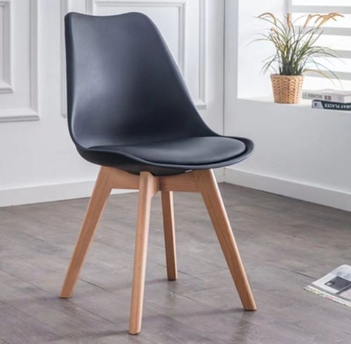 北欧風 ダイニングチェア イームズチェア風 木脚 PUレザー 椅子 モダン デザイナーズチェア カフェチェア おしゃれ シンプル 防水 お手入れ簡単 ブナ材 安定性 耐久性