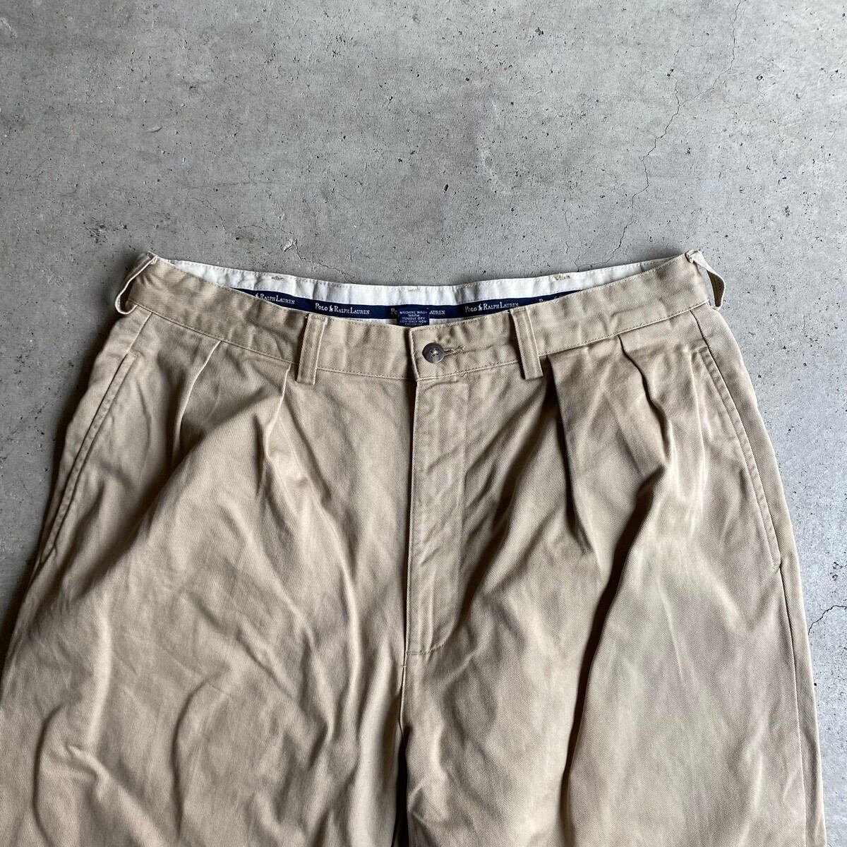 ポロチノPolo by Ralph Laurenツータックチノパンツ古着K276 Polo Ralph Lauren ポロラルフローレン 2タック ツータック チノパンツ