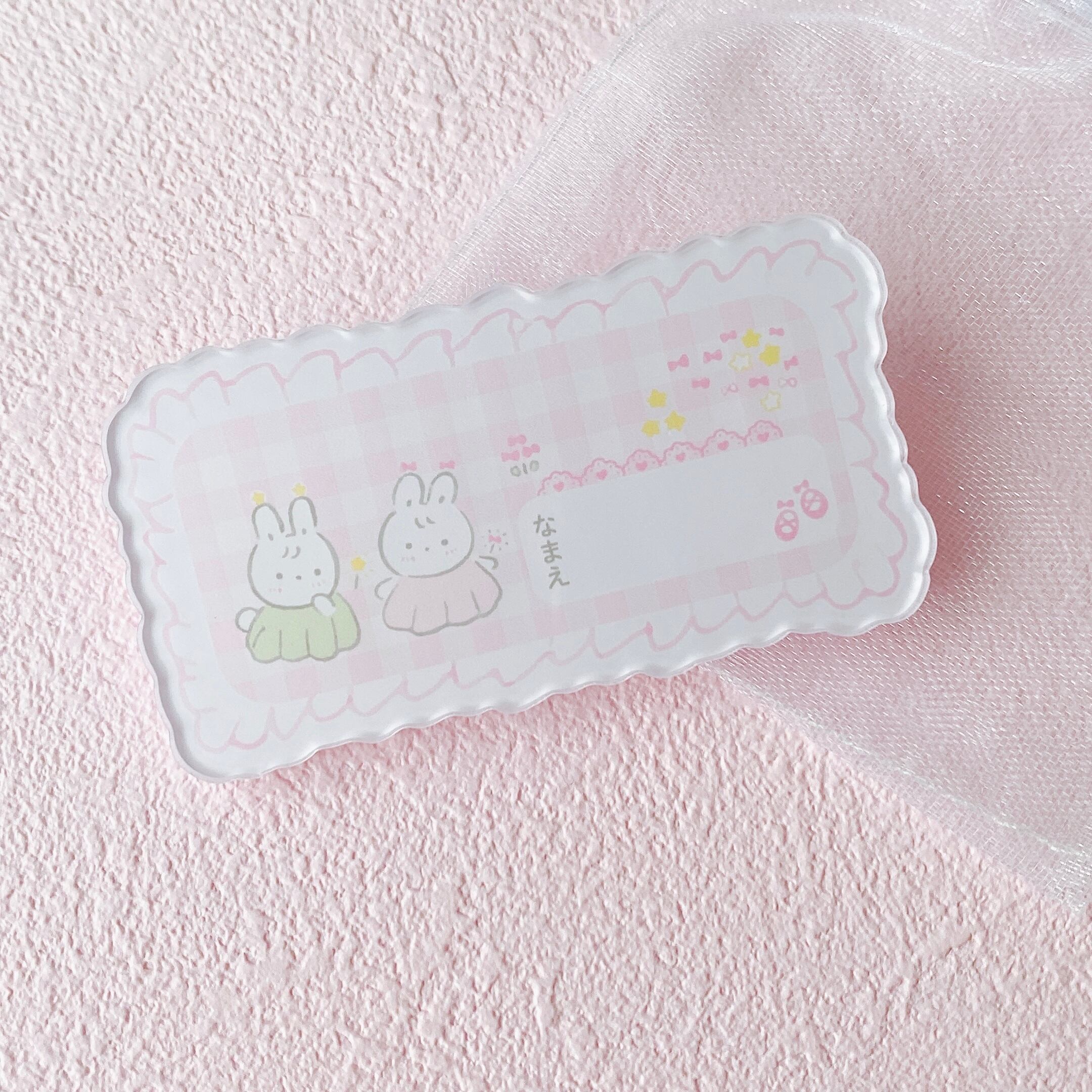 バレエうさぎのアクリル名札(ふりふりぴんく) | fruits torta