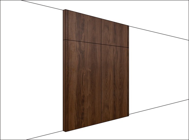 バックボード・木目・W1400タイプ（W700×2+W48）×H2500（mm）COS-PA0725X2