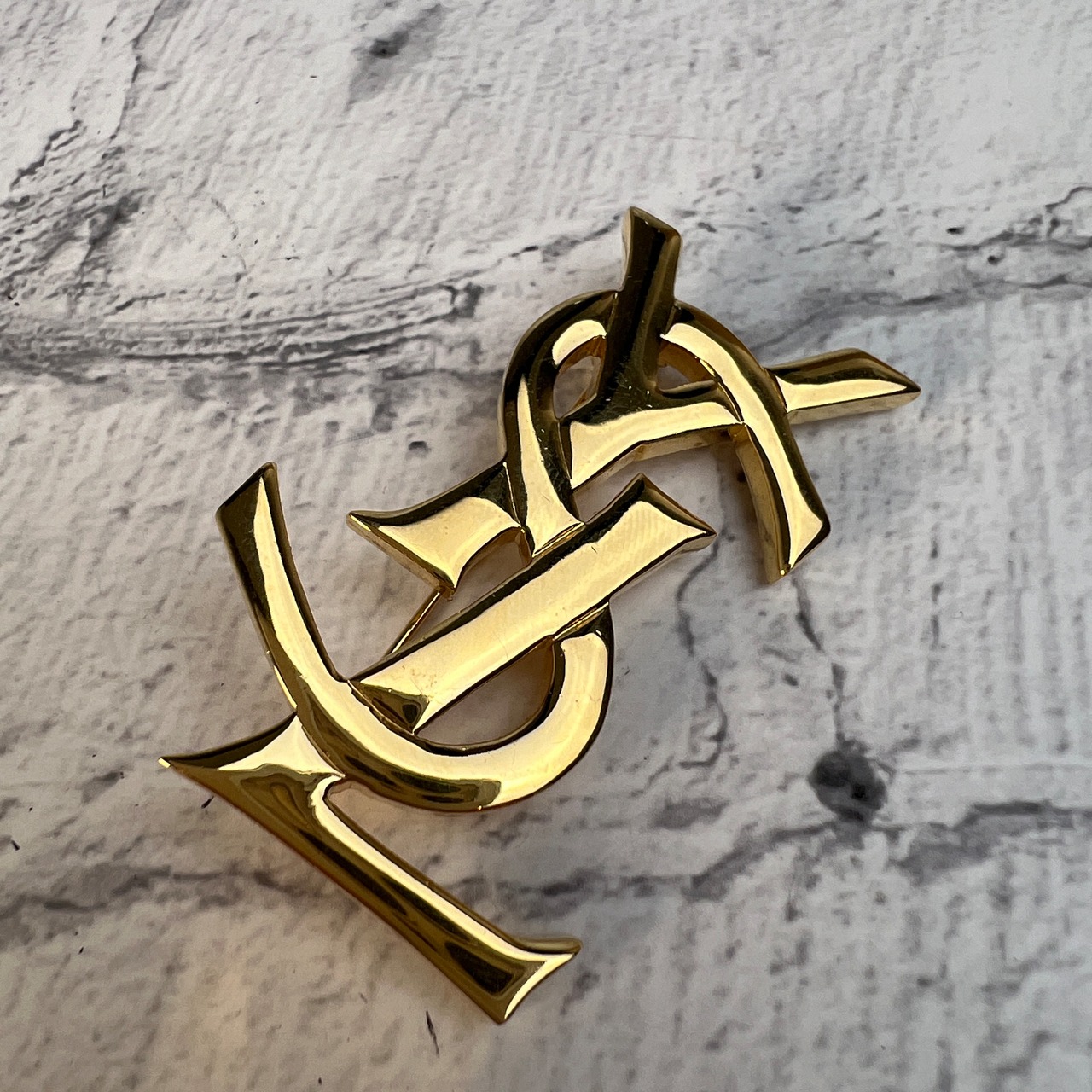 Yves Saint Laurent イヴサンローラン YSL   ブローチ ゴールド A-10103