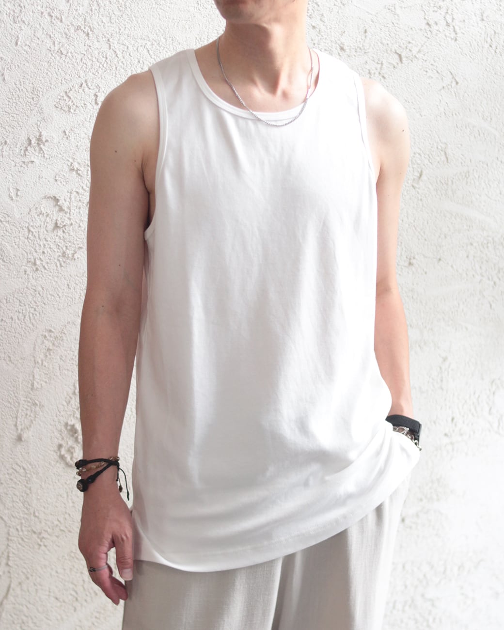 MinoriTY】重ね着専用 無地 インナータンクトップ ホワイト (250662