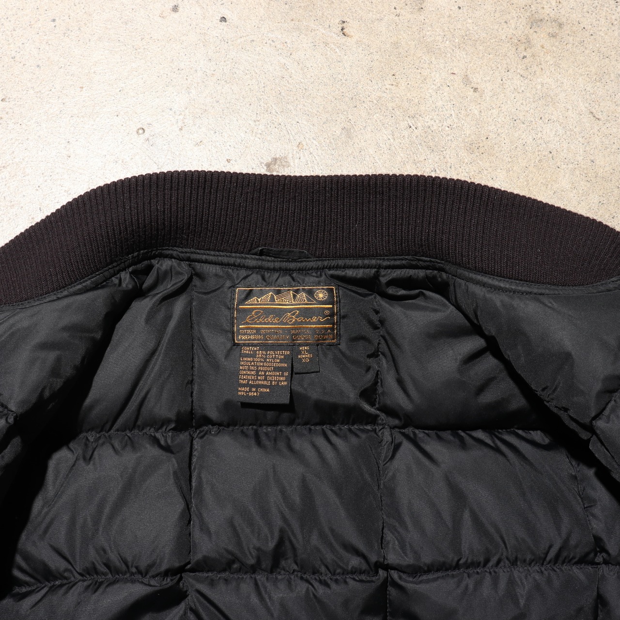 極美品 XL 黒 Downlight Canadian Vest グースダウンベスト エディーバウアー Eddie Bauer オールブラック