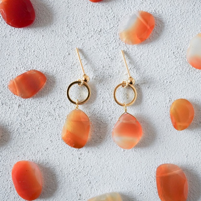 パリ、マルモッタン美術館所蔵モネの名画《印象、日の出》モチーフピアス/イヤリング