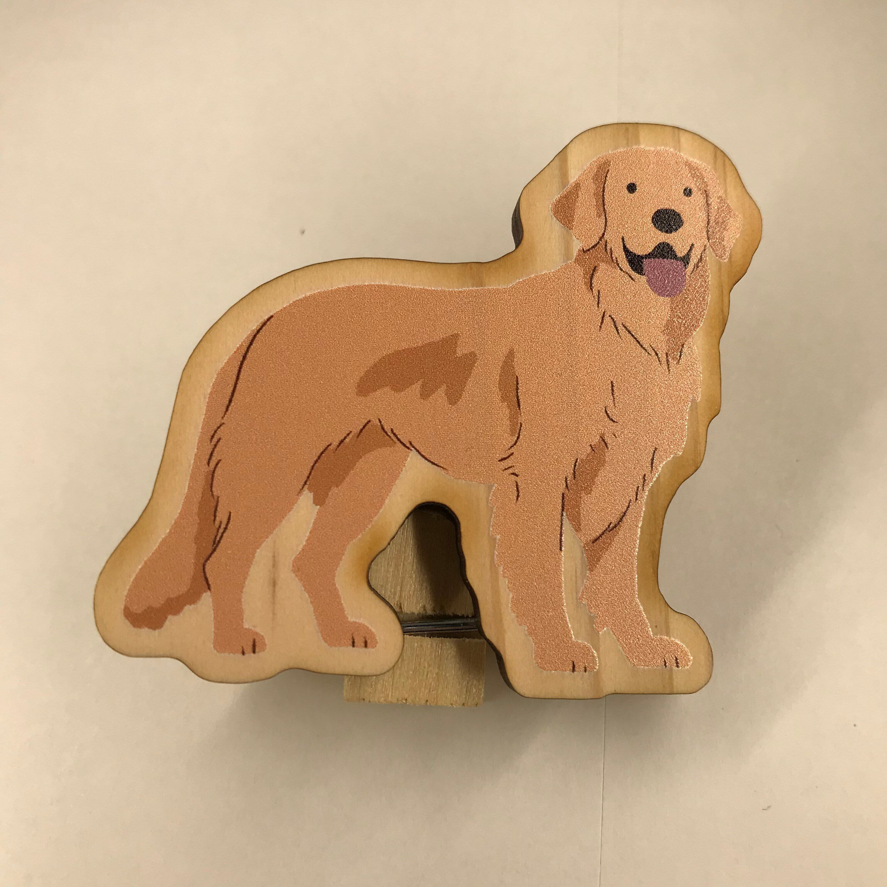 マグネットウッドクリップ　ゴールデン