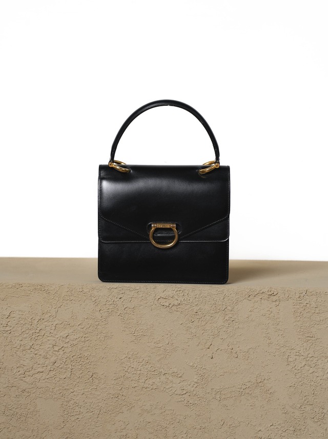 CELINE セリーヌ ダブルフラップ ガンチーニ金具 ハンドバッグ
