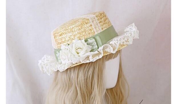 5カラー】帽子 フリル デコレーション 帽子 ガーリー ハット 日