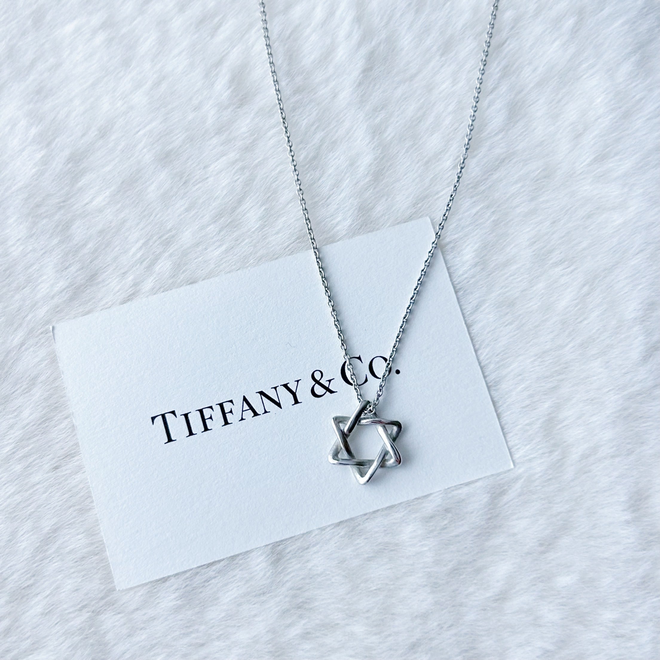 【T7162】Tiffany&Co. スターオブダビデネックレス(small)/silver925/ティファニー/ネックレス