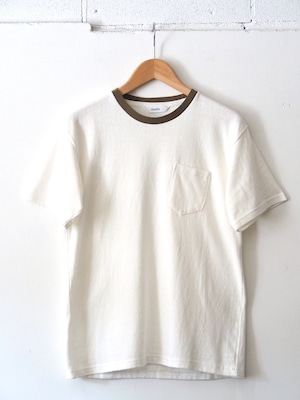 FUJITO C/N Pocket T-Shirt　White/Khaki,Top Gray/Black