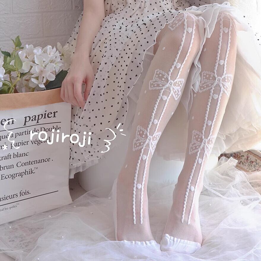 サブカル 服 地雷系 通販 ロリータ ソックス ニーハイソックス ガーリー 甘め ロマンティック ゆめかわ