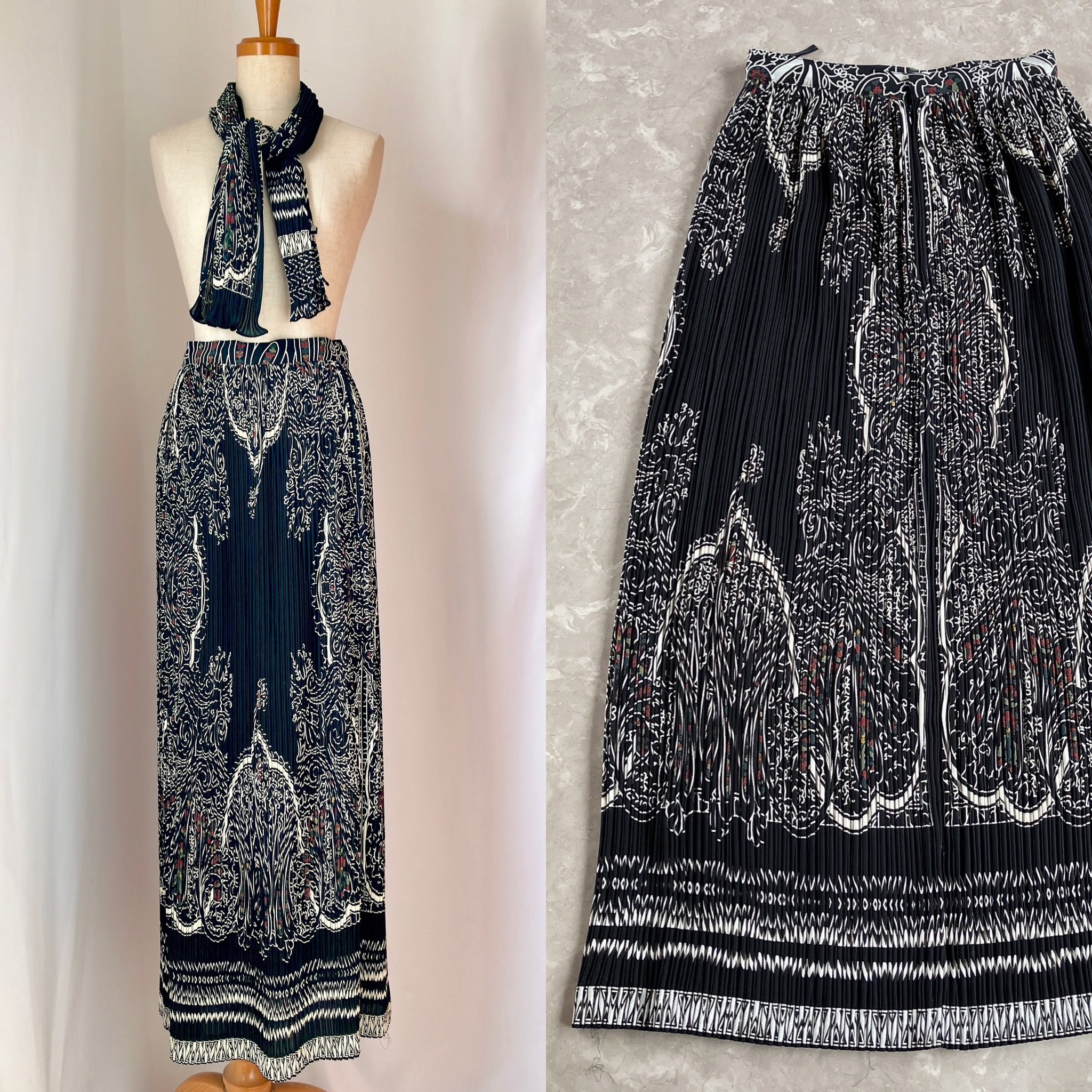 ヴィンテージ ビンテージ 刺繍 スカート ロング マキシ  vintage
