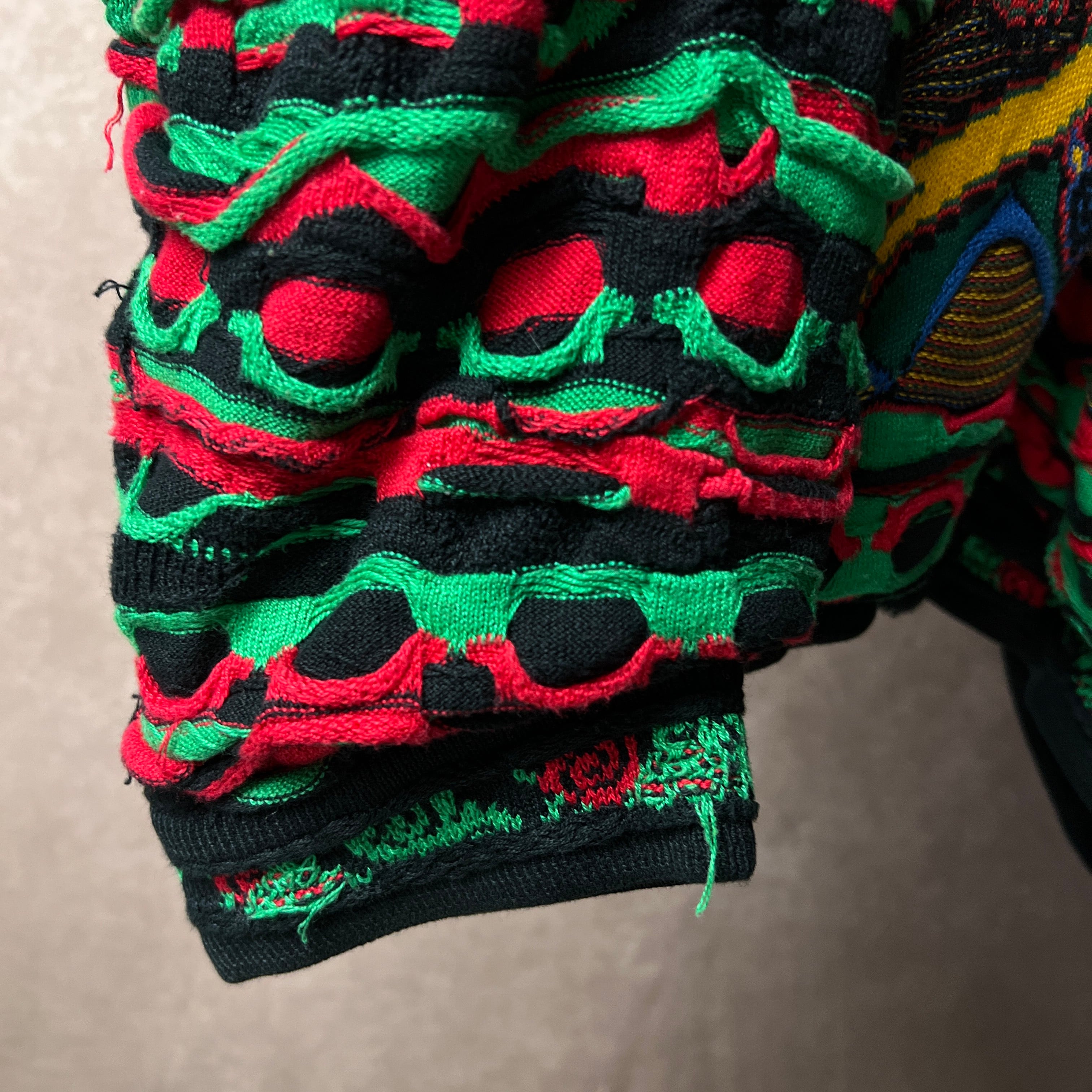 90's COOGI 3D KNIT ZIP JACKET 90年代 クージー 3Dニットジャケット