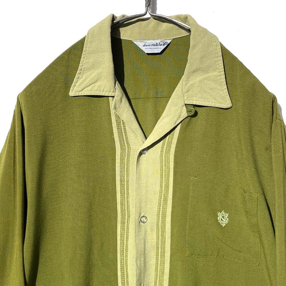 Vintage rayon open collar shirt [1960s] [don robles] Vintage Rayon