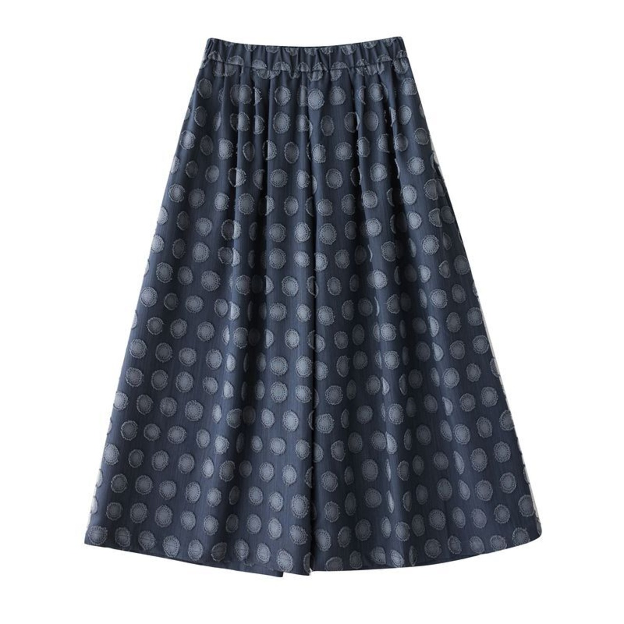 ドット柄 ワイドレッグパンツ 00011