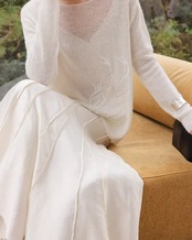 Pleated maxi long Skirt L0093