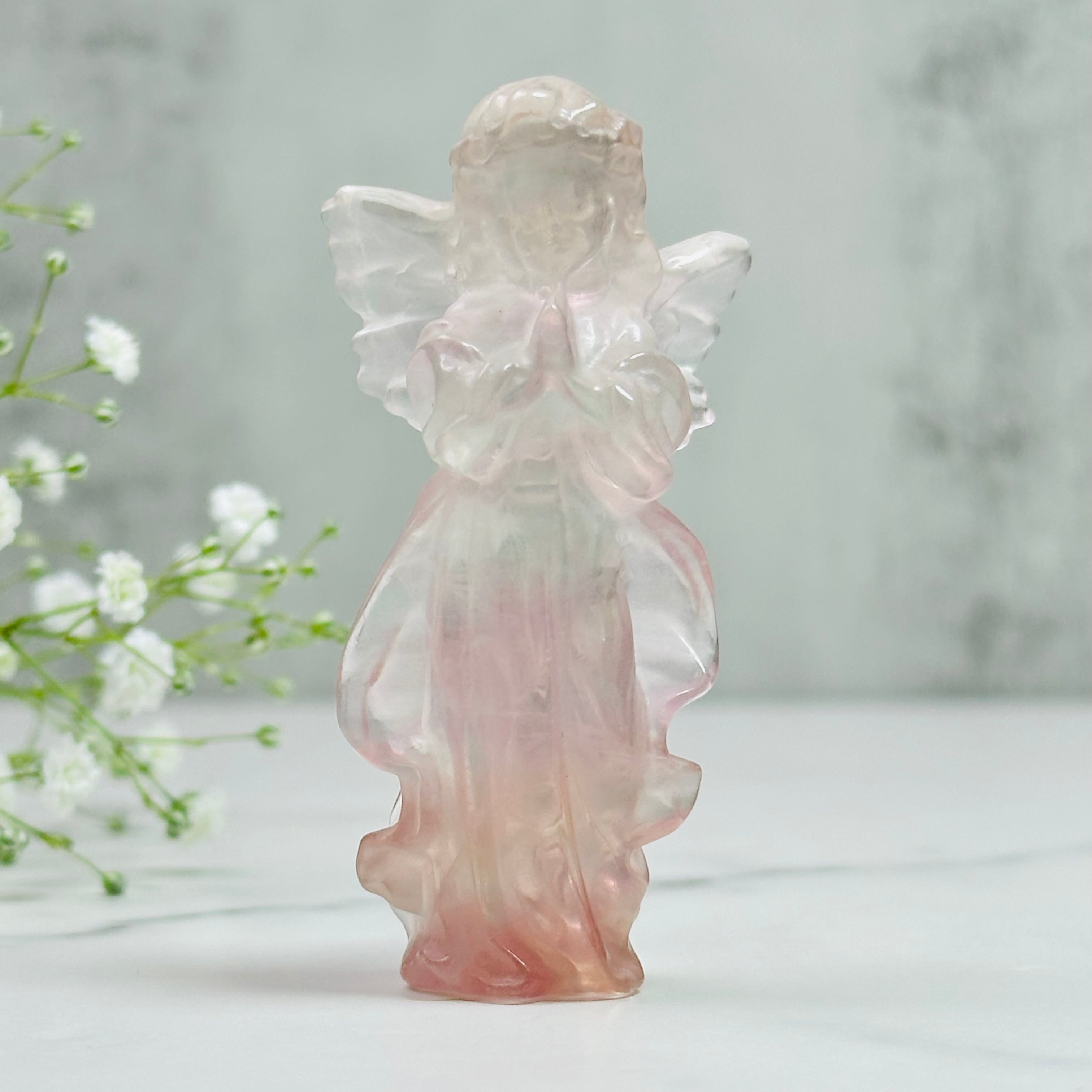 癒し系天然石オブジェ｜フローライトエンジェル | Mt.Sophia 天然石屋