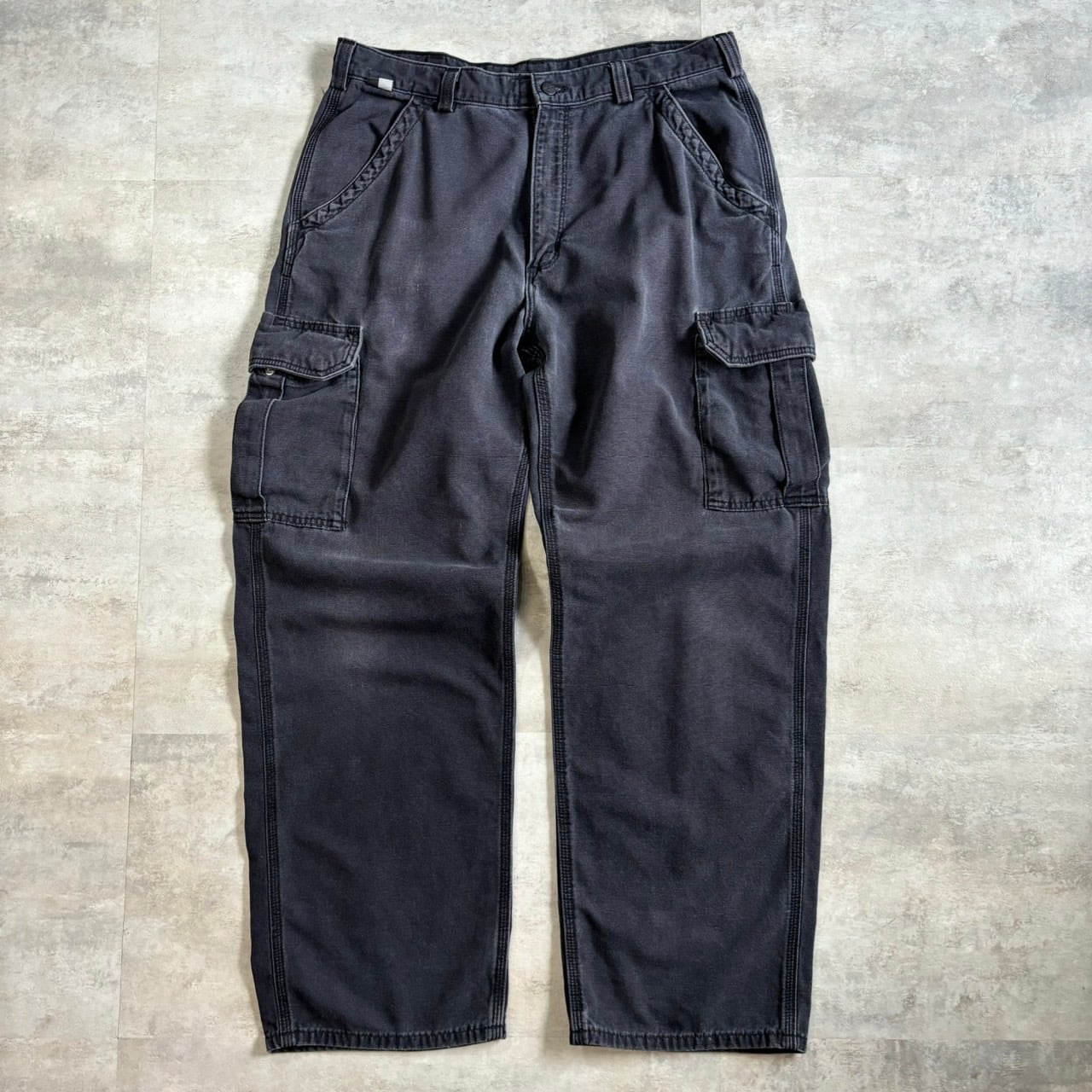 《実寸w35l31》Carhartt カーゴパンツ ブラック No.1520