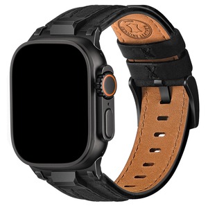 【新着特価】[Wristitani] アップルウォッチ バンド 本革 レザー44mm 45mm 46mm 49mm iWatch Ultra 3/2/1 Series 11 10 9 8 7 SE3 SE2 SE 6 5 4 3 に対応 交換ストラップ 取付簡単 男性用(ブラック+ブラックバックル44/45/46/49mm)