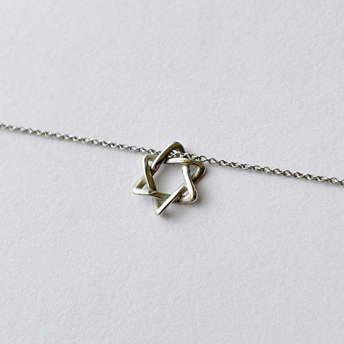 T7162】Tiffany&Co. スターオブダビデネックレス/silver925