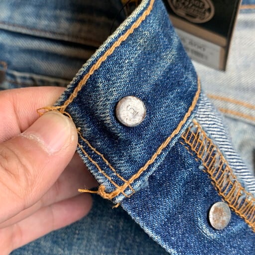 Levi's リーバイス デニムパンツ 70s 501 66前期 BigE 両面BigE 刻印6 フライボタン通常R 裾チェーンステッチ オリジナルレングス インディゴブルー系