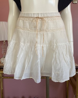chiffon cotton tiered skirt