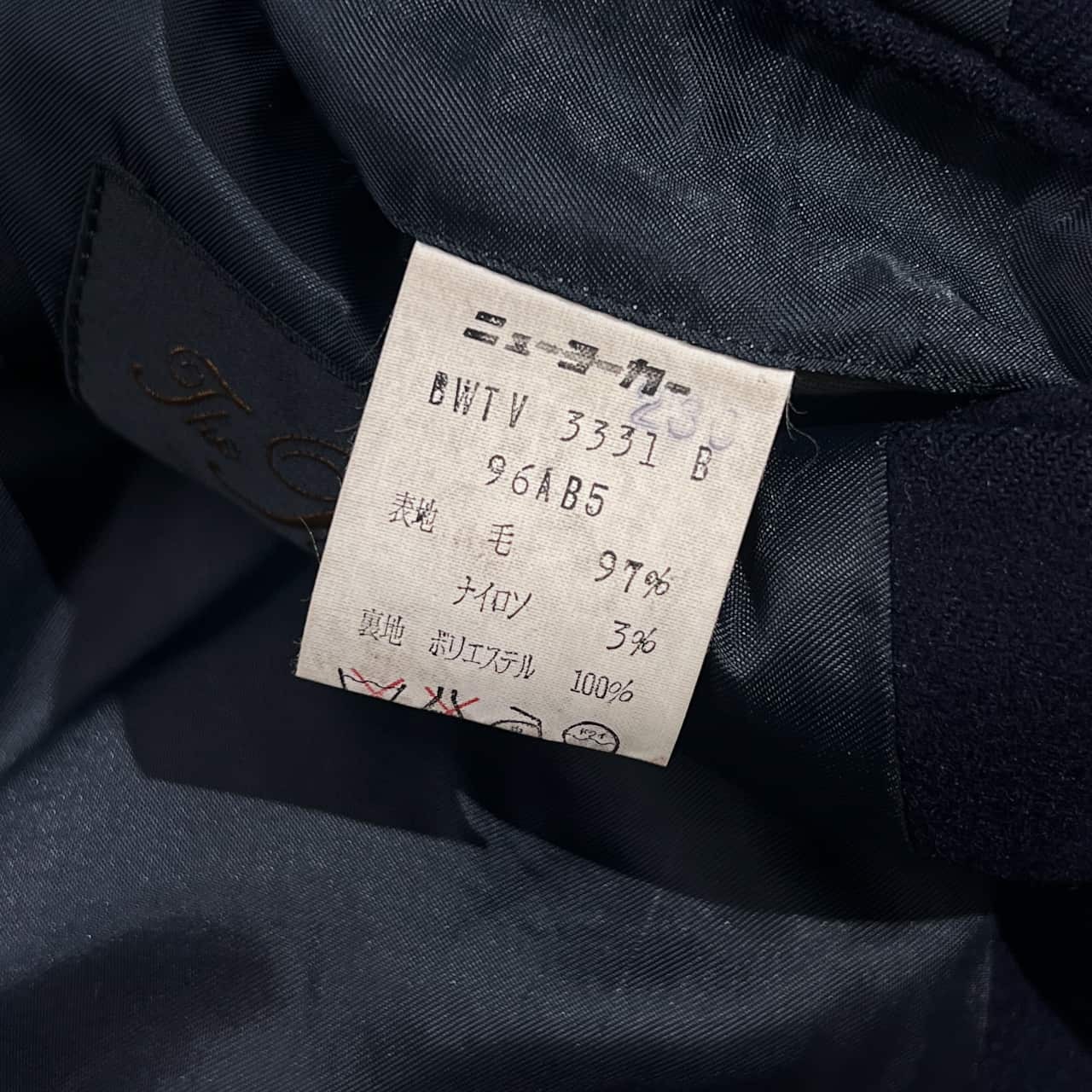 The Blazer NEW YORKER ニューヨーカー ボタンデザイン 背抜き ダブル テーラードジャケット 96AB5/ネイビー メンズ