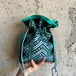 【HB505】 モン族刺繍クロス　ハンドメイドポーチ　巾着1個