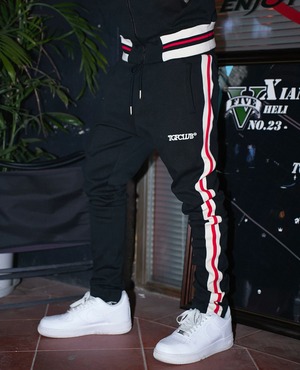 3COLOR/TGFCLUB snake 3color line track pants setup対象