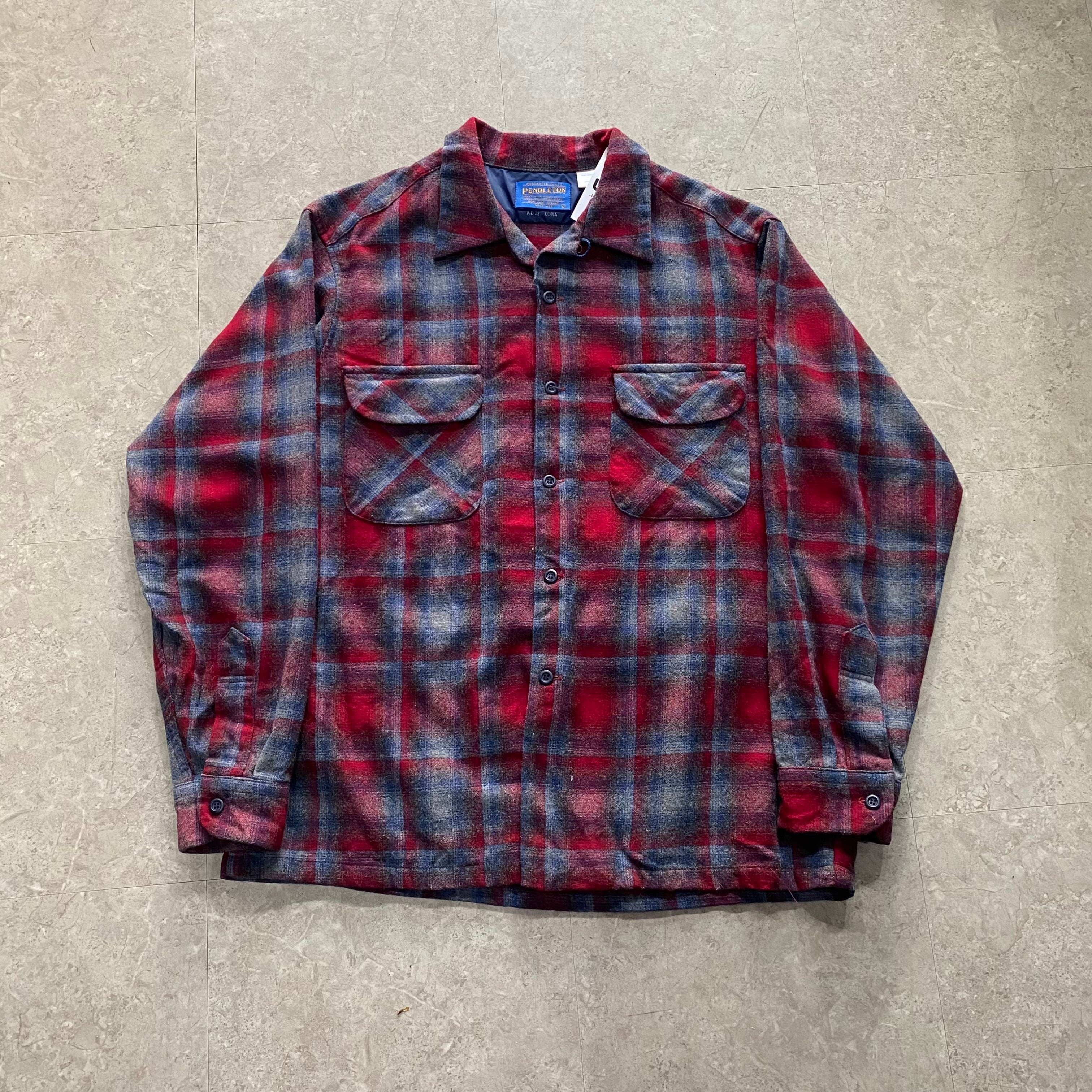 90s PENDLETON open collar board shirt【仙台店】