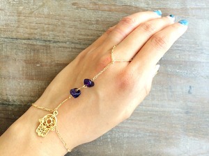 Fatima×amethyst ring bracelet