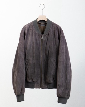 "GIORGIO ARMANI" suede leather blouson