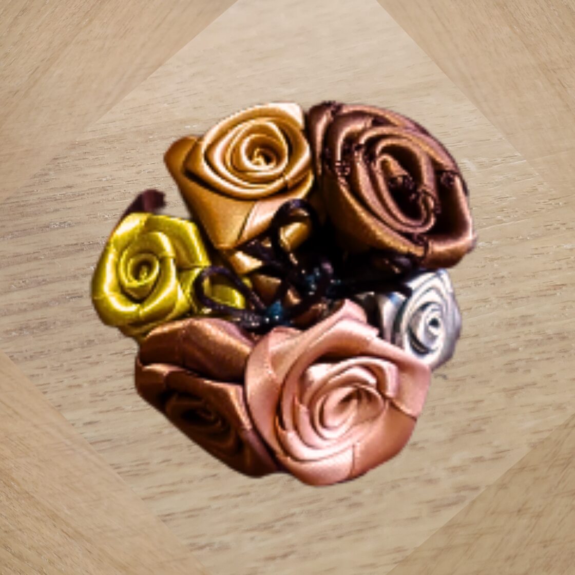 コサージュ ブローチ 薔薇 ローズリボン 巻きバラ プレゼント お出かけ 