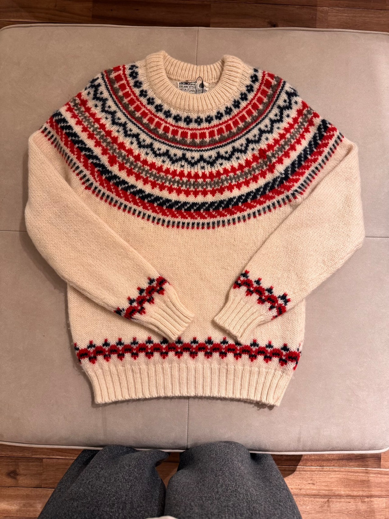 Icelandic Nordic Pattern Pure Wool Viking Sweater