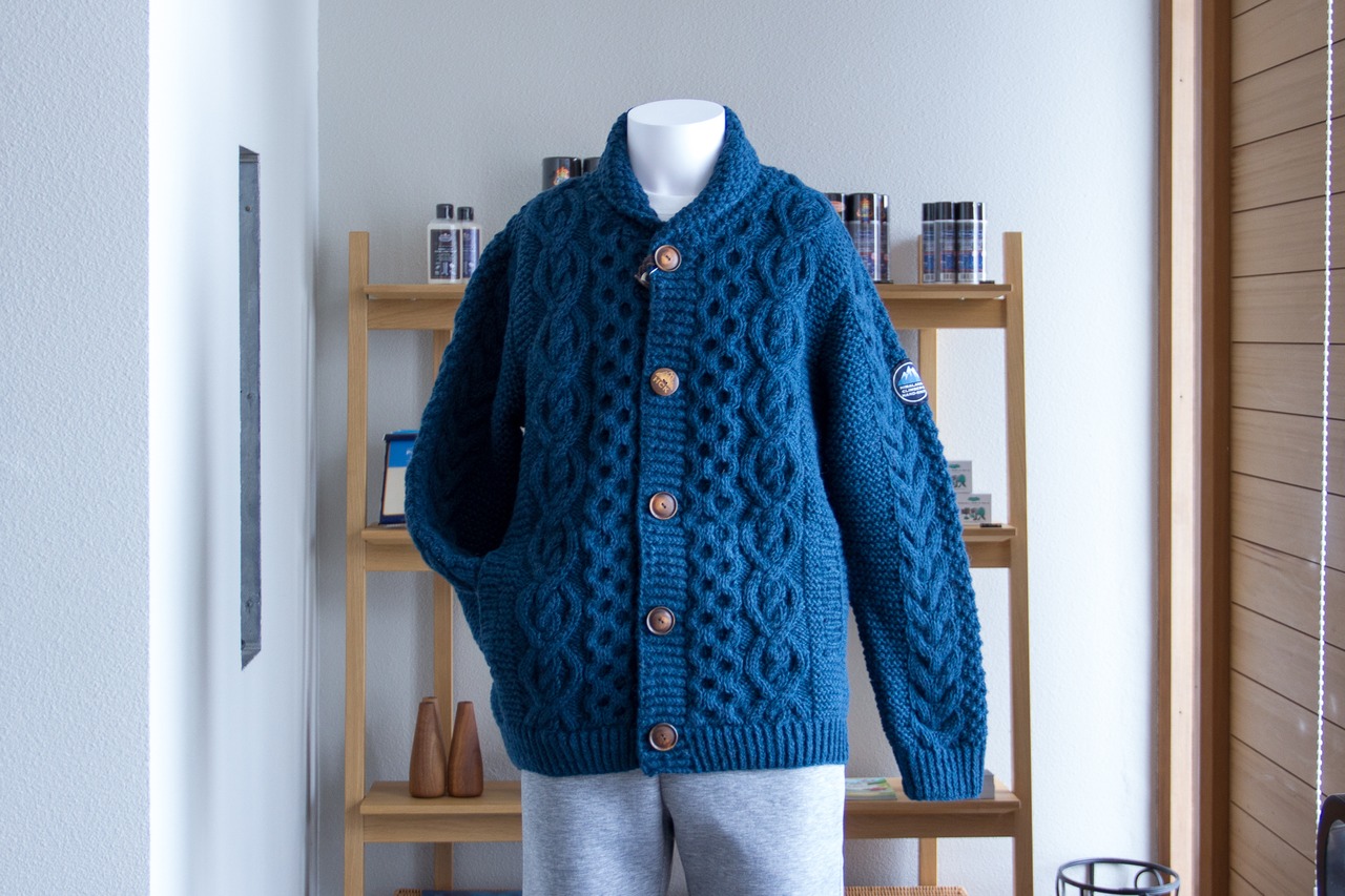 ヒマラヤンクライマーズハンドニット ショールカーディガン 手編み HIMALAYAN CLIMBER'S HAND-KNIT